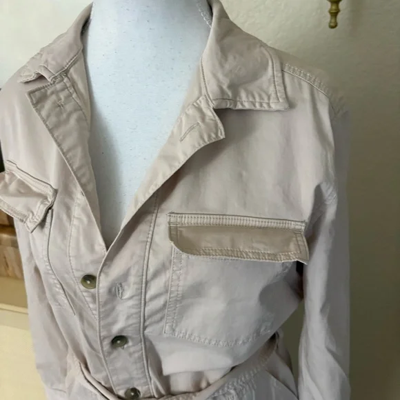 EVERLANE Tan The Modern Utility Jumpsuit Size 8 Belted - Picture 5 of 9